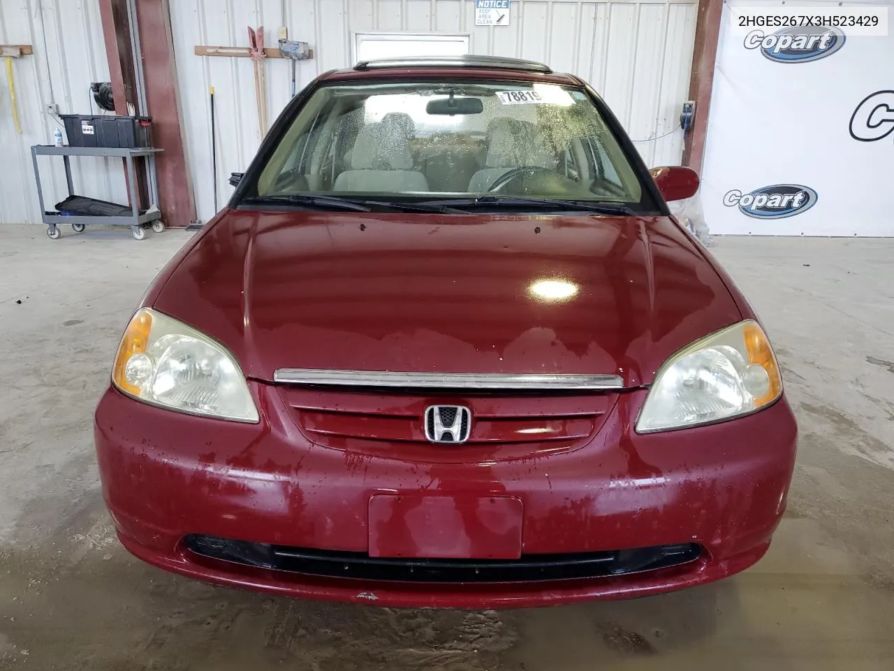 2003 Honda Civic Ex VIN: 2HGES267X3H523429 Lot: 78819454