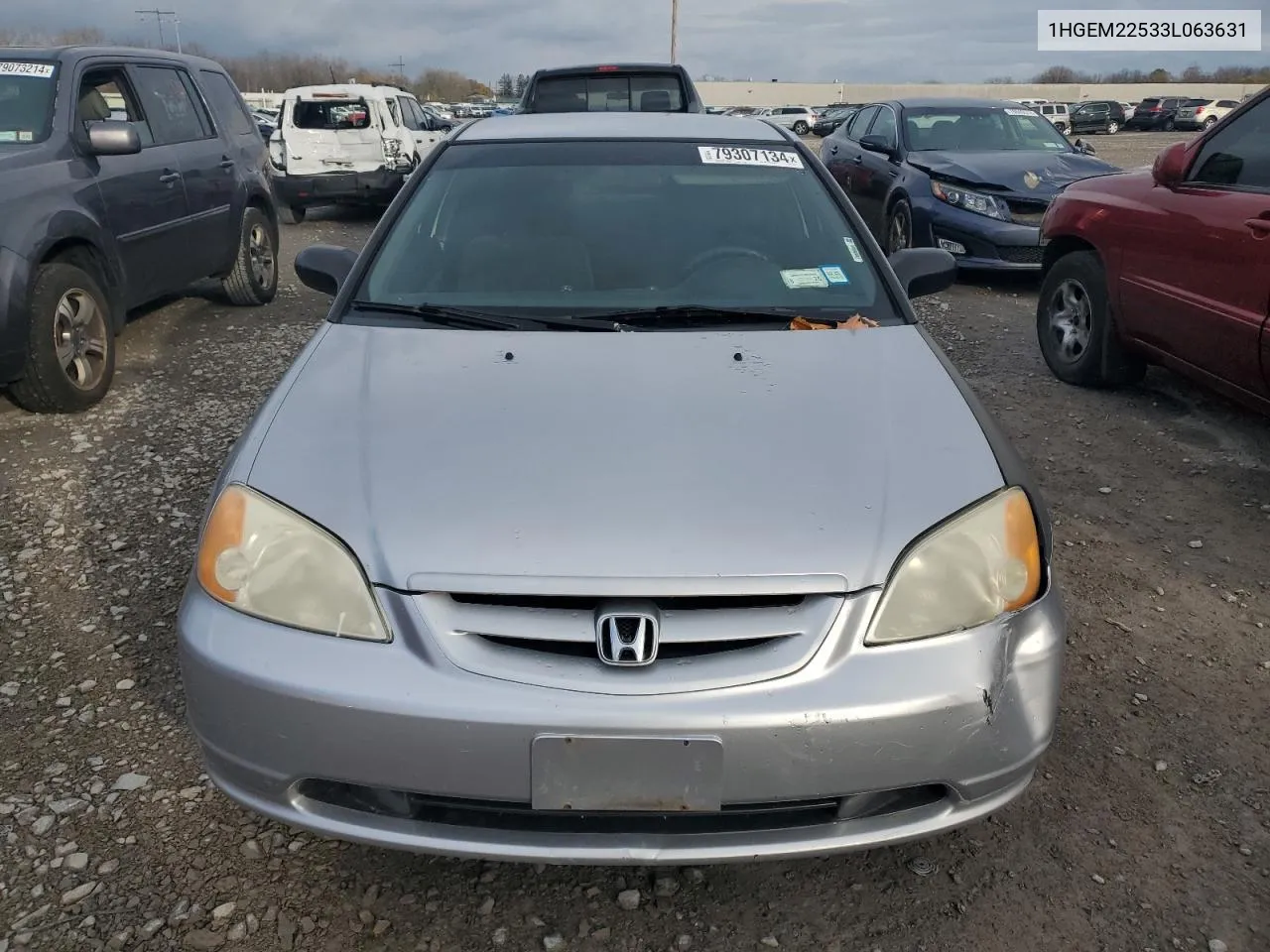 2003 Honda Civic Lx VIN: 1HGEM22533L063631 Lot: 79307134