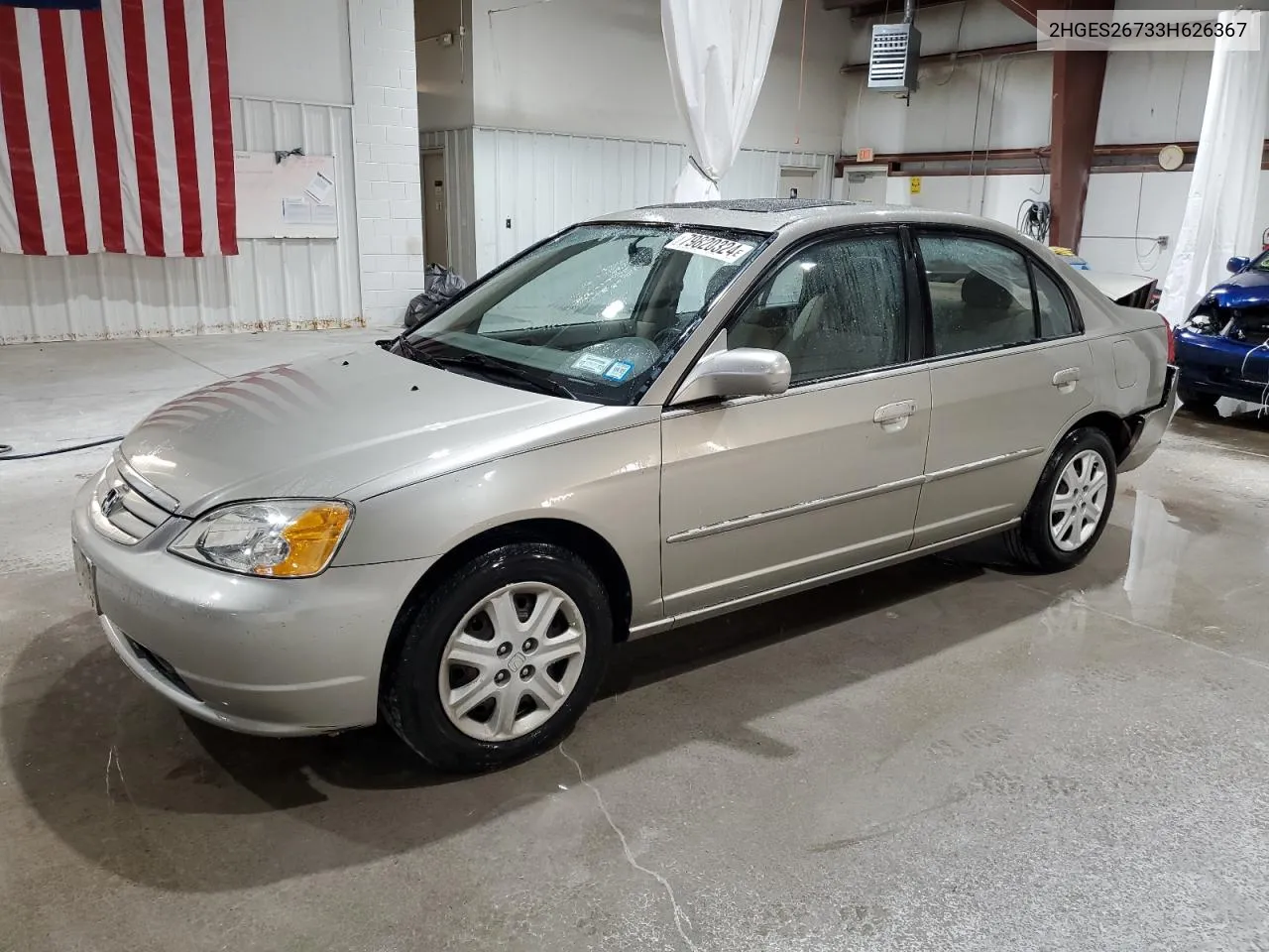 2003 Honda Civic Ex VIN: 2HGES26733H626367 Lot: 79820324