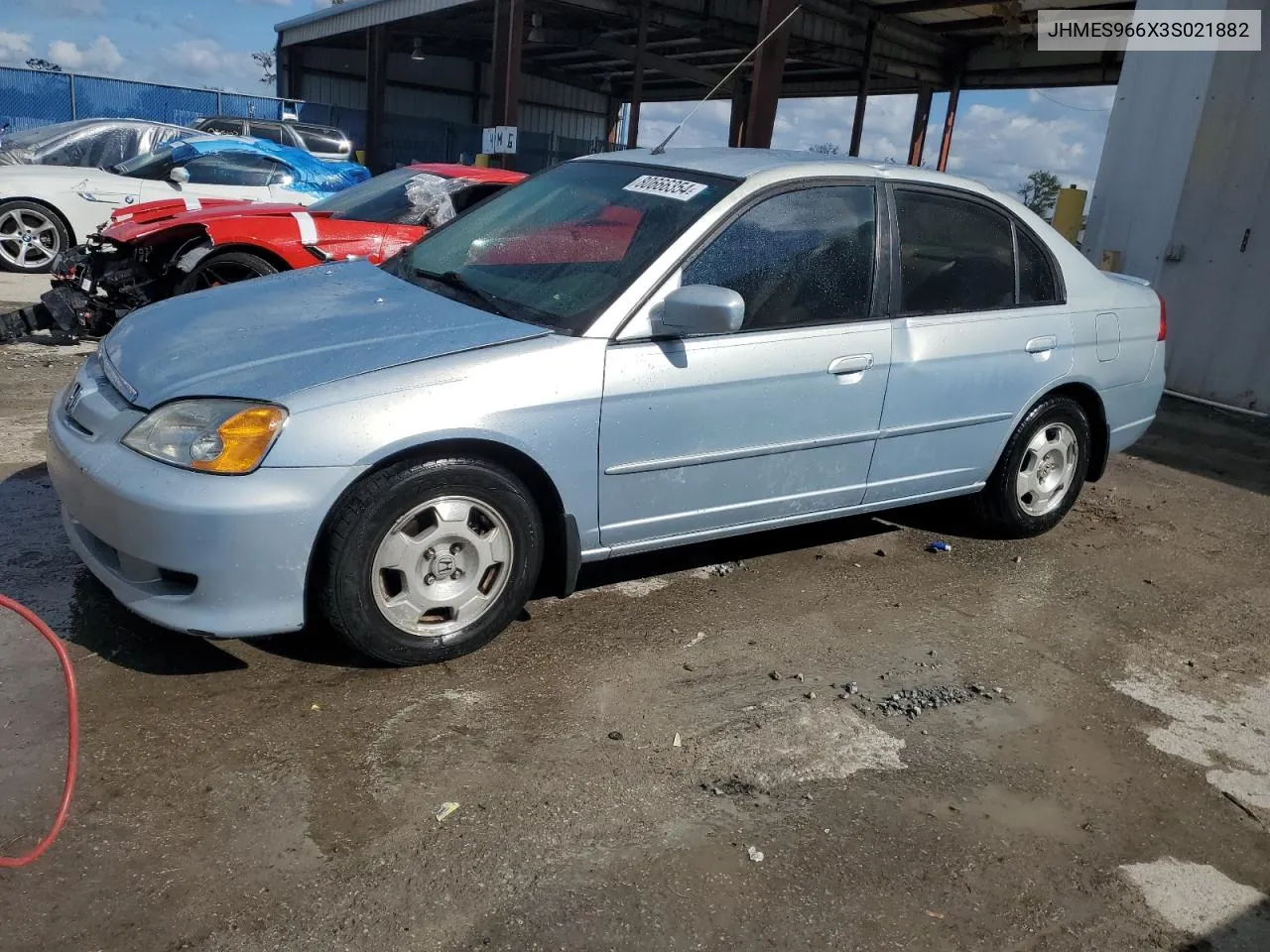 2003 Honda Civic Hybrid VIN: JHMES966X3S021882 Lot: 80666354