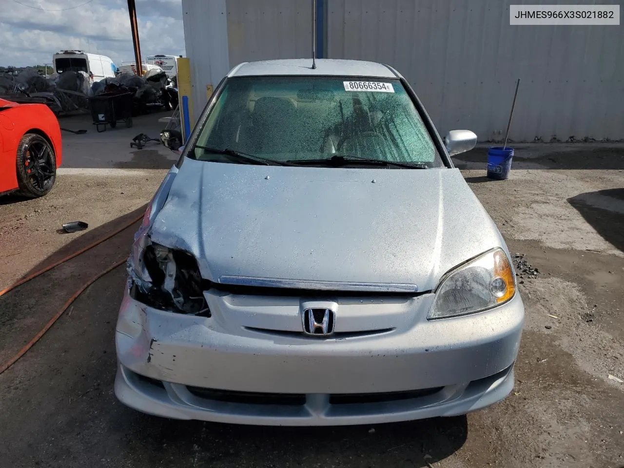 2003 Honda Civic Hybrid VIN: JHMES966X3S021882 Lot: 80666354