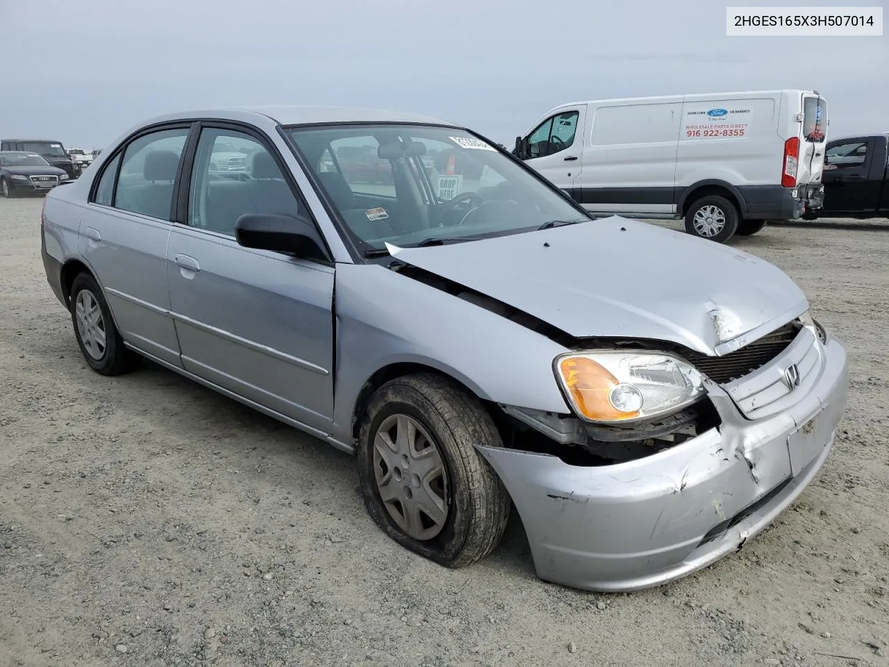 2003 Honda Civic Lx VIN: 2HGES165X3H507014 Lot: 81230424