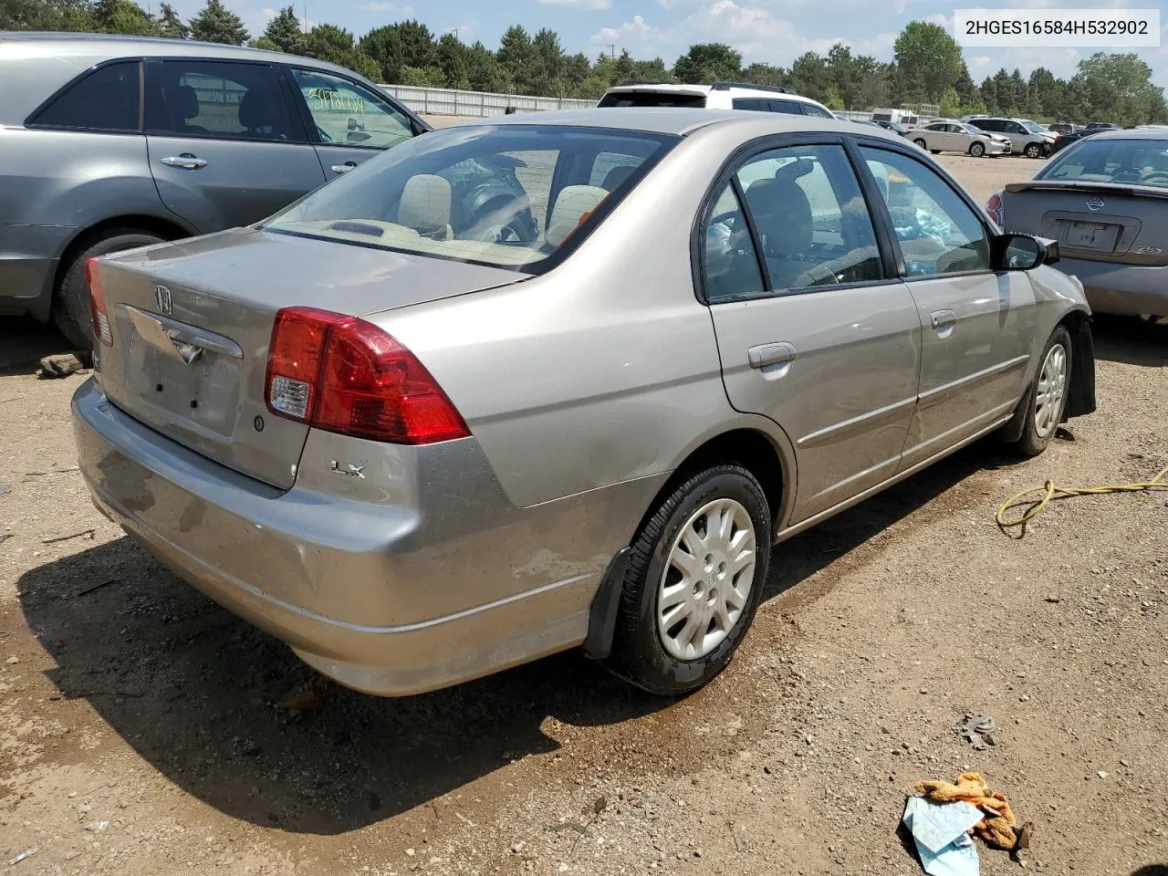 2004 Honda Civic Lx VIN: 2HGES16584H532902 Lot: 59505584