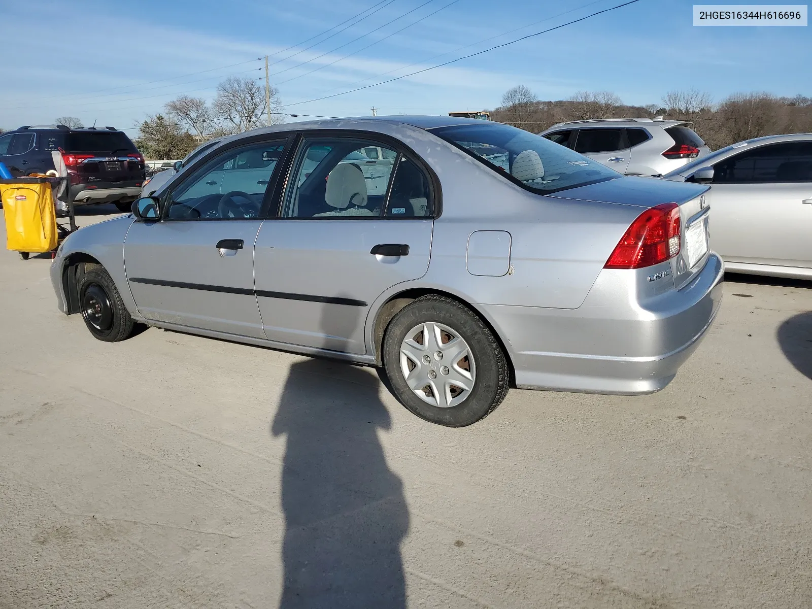 2004 Honda Civic Dx Vp VIN: 2HGES16344H616696 Lot: 60273924