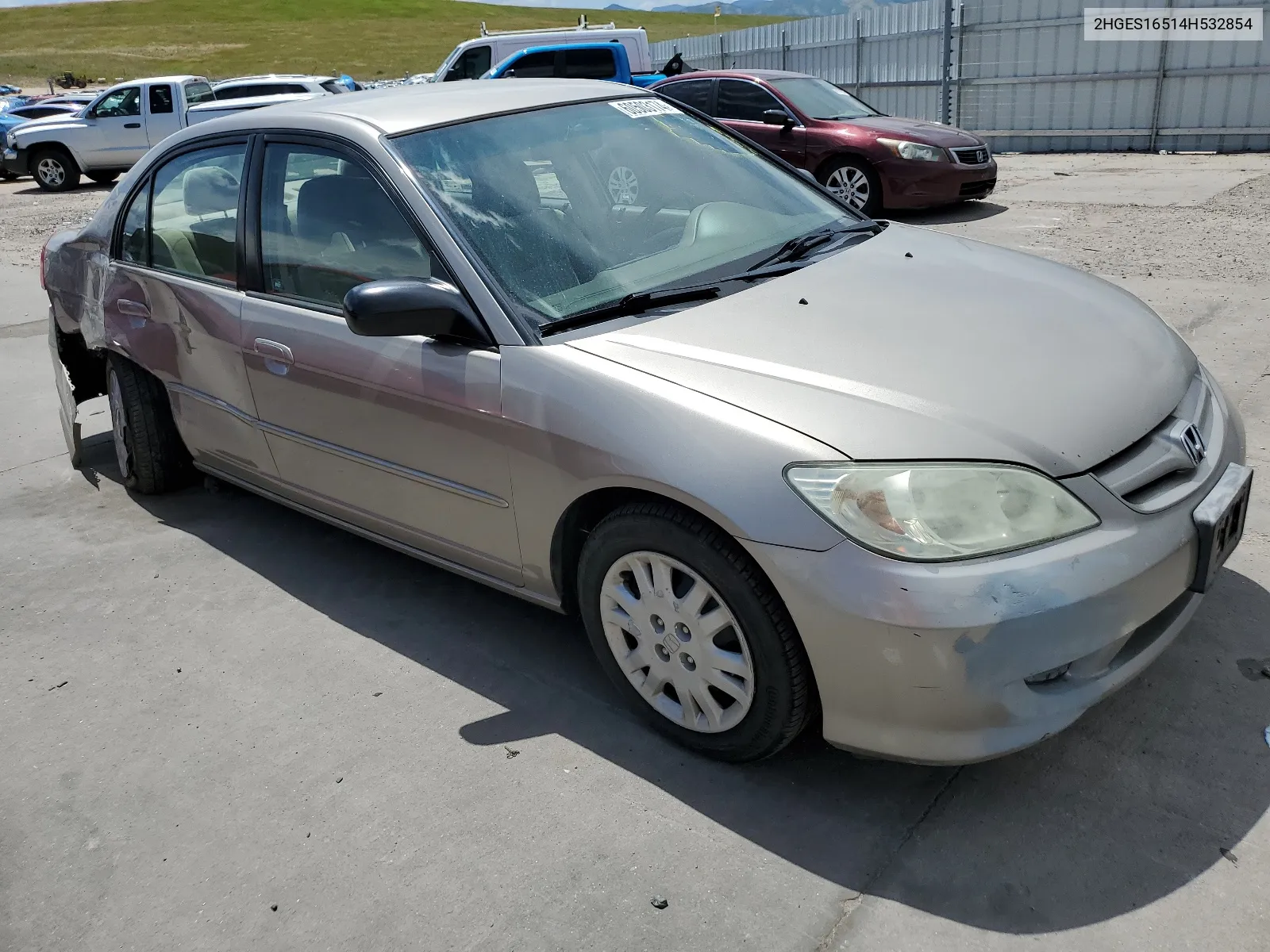 2004 Honda Civic Lx VIN: 2HGES16514H532854 Lot: 60503174