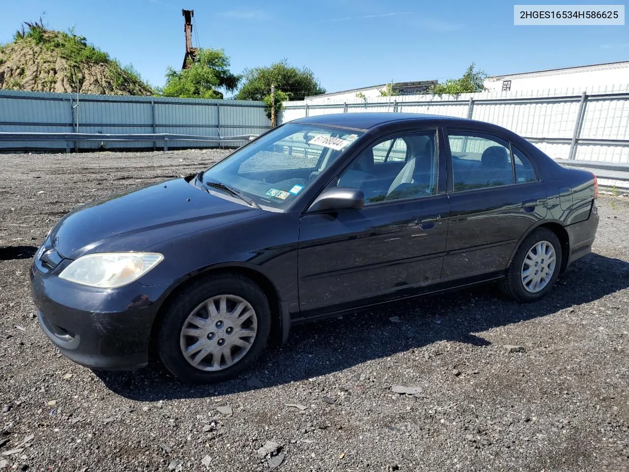 2004 Honda Civic Lx VIN: 2HGES16534H586625 Lot: 61168044