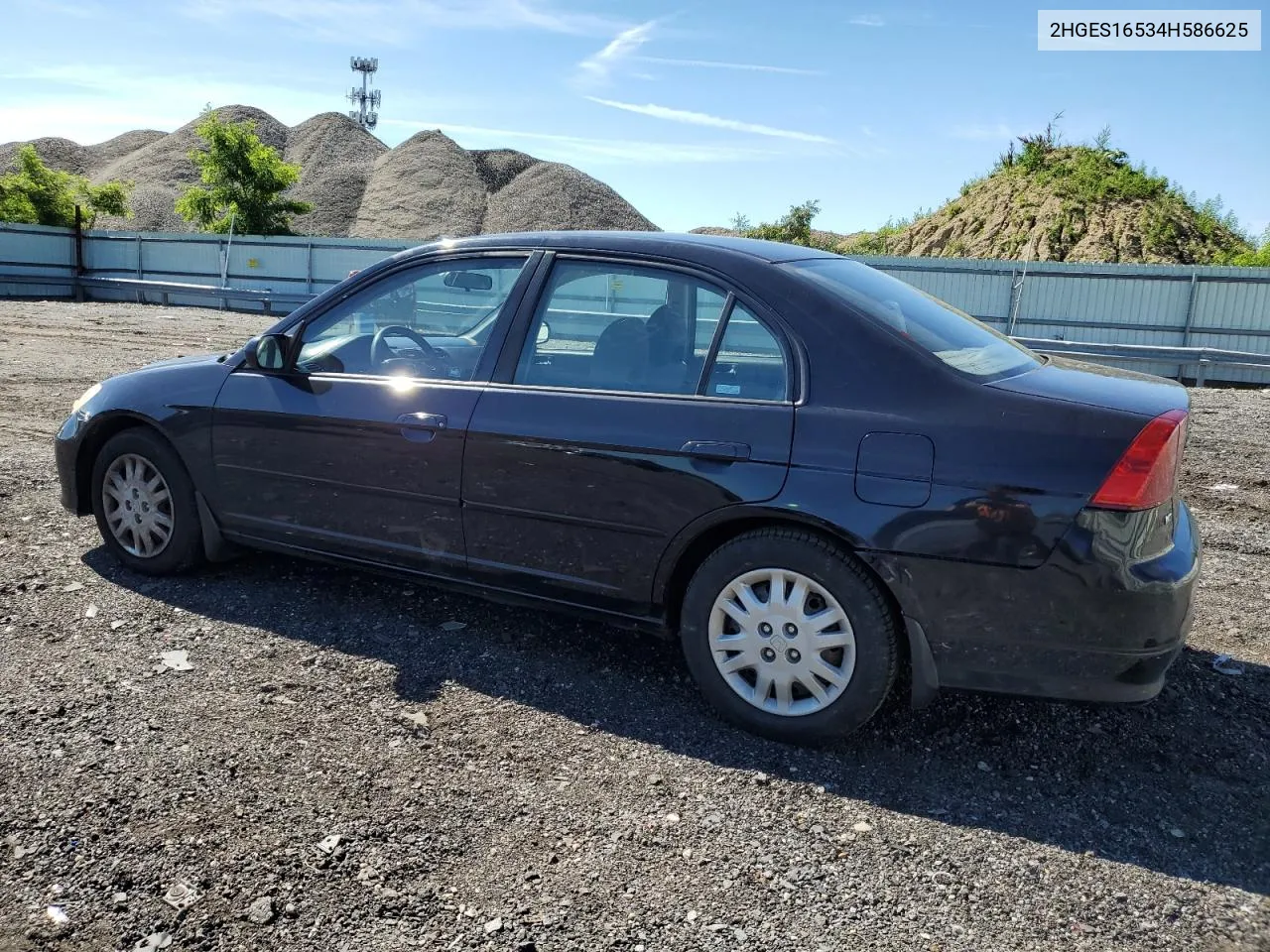 2004 Honda Civic Lx VIN: 2HGES16534H586625 Lot: 61168044