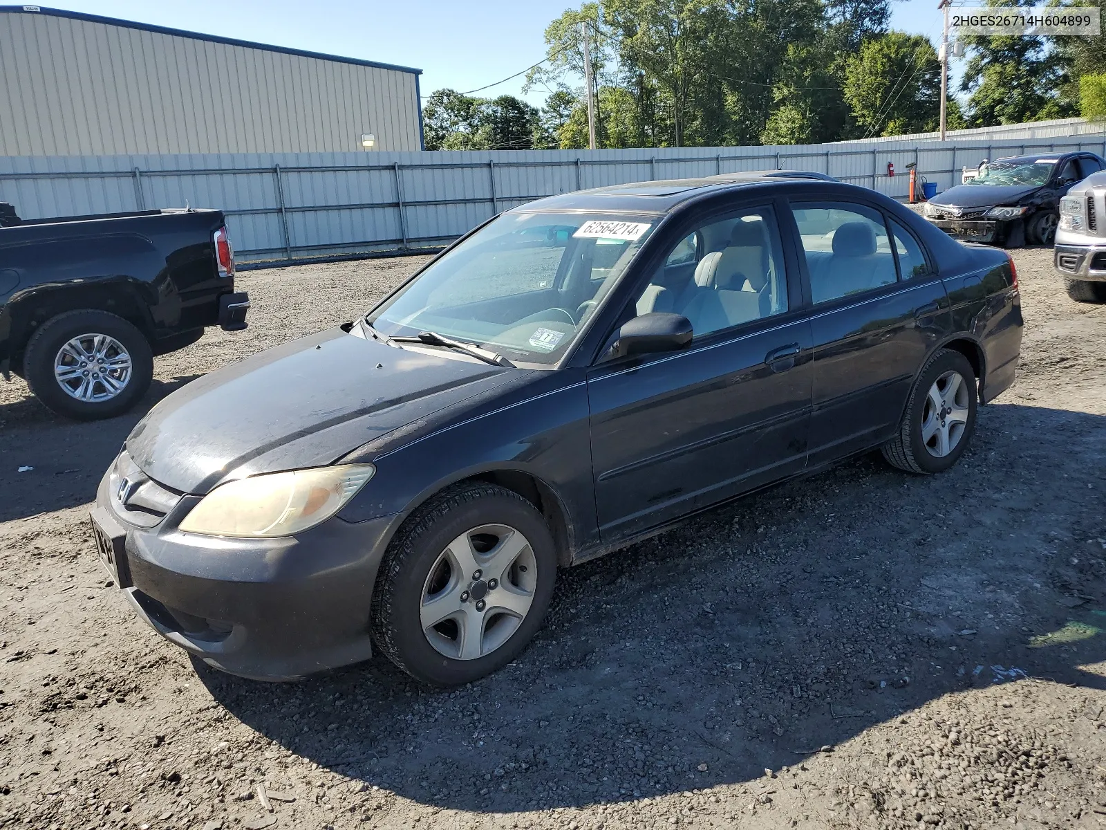 2004 Honda Civic Ex VIN: 2HGES26714H604899 Lot: 62564214