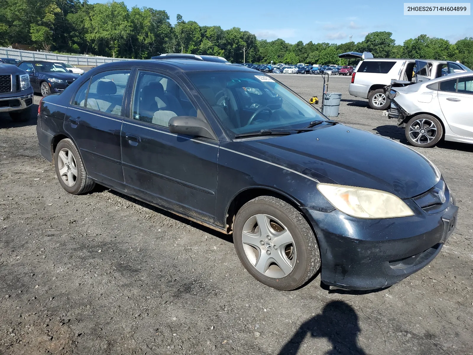 2004 Honda Civic Ex VIN: 2HGES26714H604899 Lot: 62564214