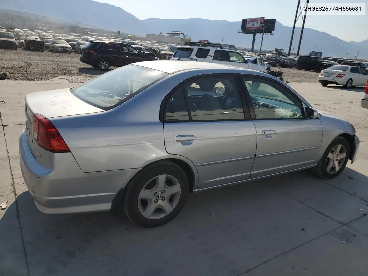 2004 Honda Civic Ex VIN: 2HGES26774H556681 Lot: 63030054