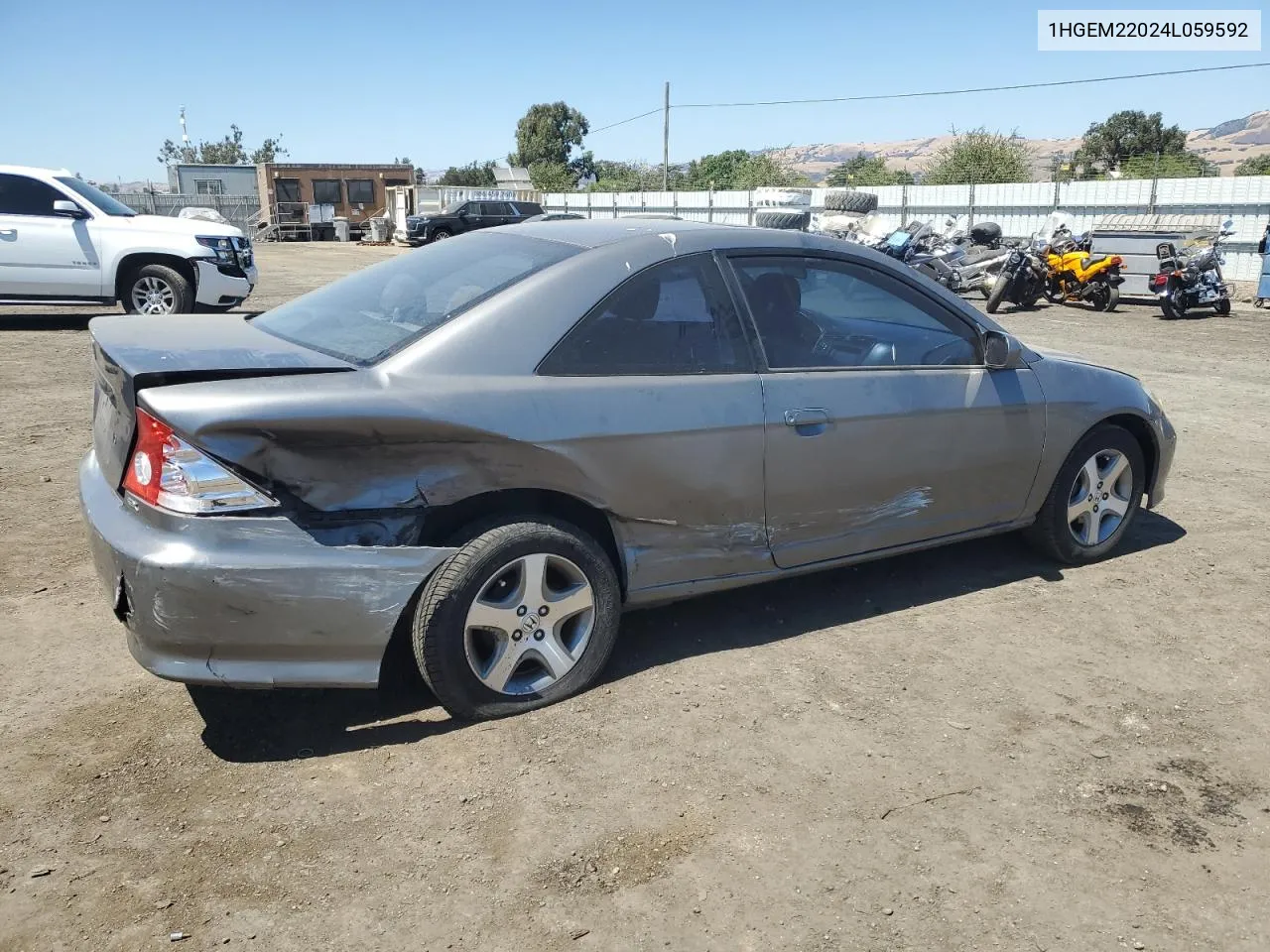 2004 Honda Civic Ex VIN: 1HGEM22024L059592 Lot: 63230404