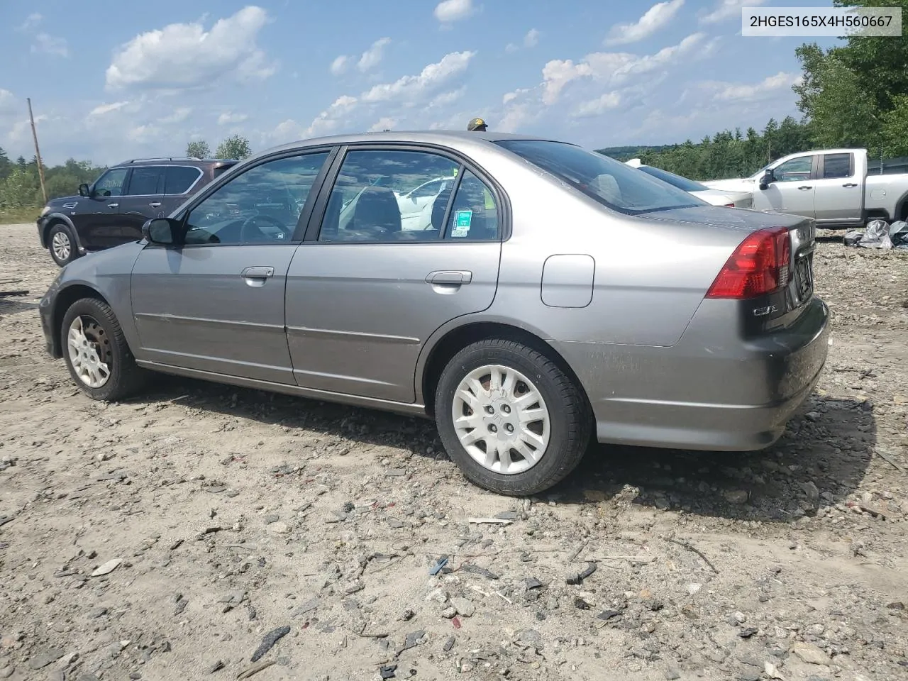 2004 Honda Civic Lx VIN: 2HGES165X4H560667 Lot: 63447004