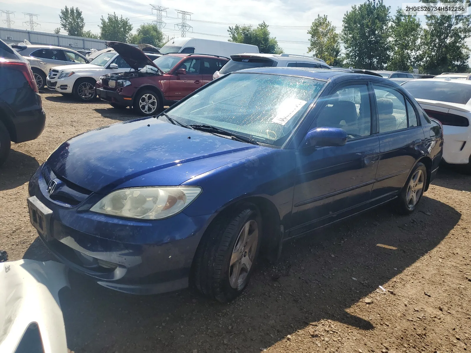 2004 Honda Civic Ex VIN: 2HGES26734H512256 Lot: 65252614