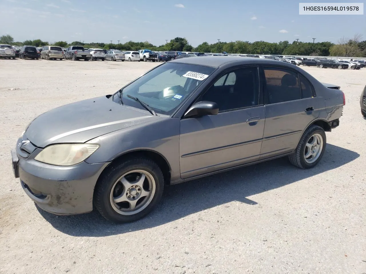 2004 Honda Civic Lx VIN: 1HGES16594L019578 Lot: 65588274