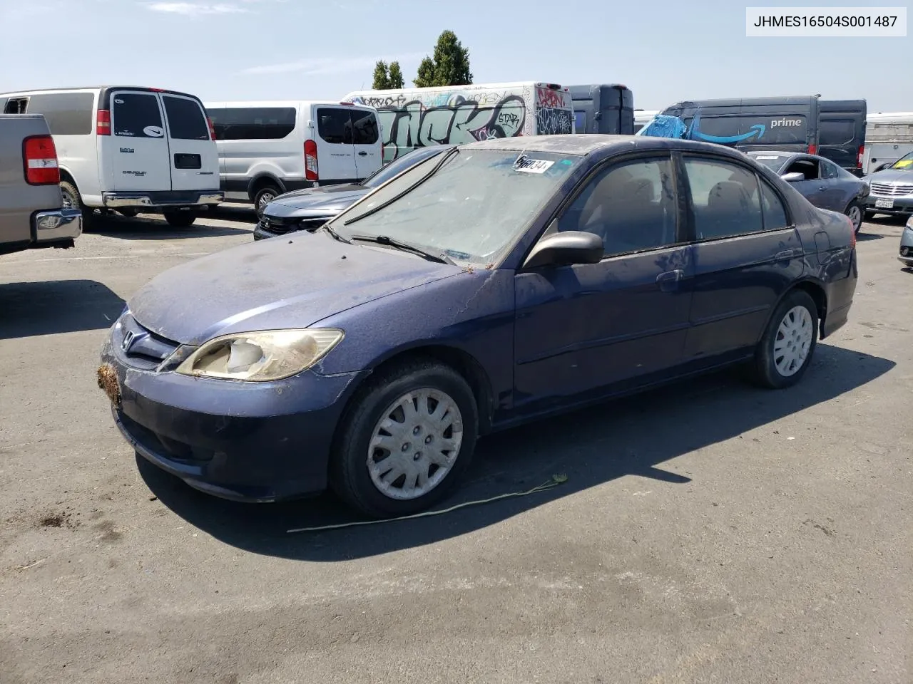 2004 Honda Civic Lx VIN: JHMES16504S001487 Lot: 66736034