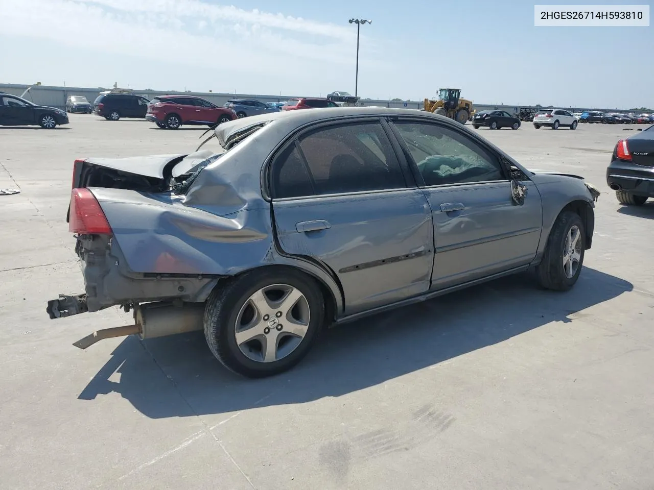 2004 Honda Civic Ex VIN: 2HGES26714H593810 Lot: 68330534