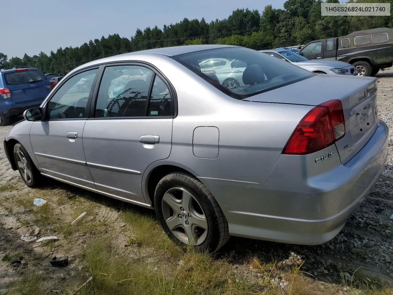 2004 Honda Civic Ex VIN: 1HGES26824L021740 Lot: 68812974