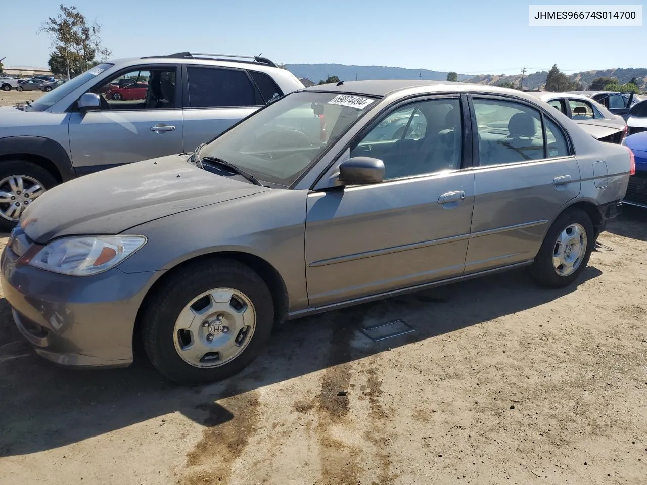 2004 Honda Civic Hybrid VIN: JHMES96674S014700 Lot: 69074494