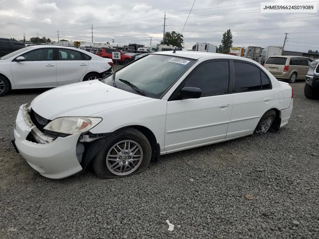 2004 Honda Civic Hybrid VIN: JHMES96624S019089 Lot: 69089724