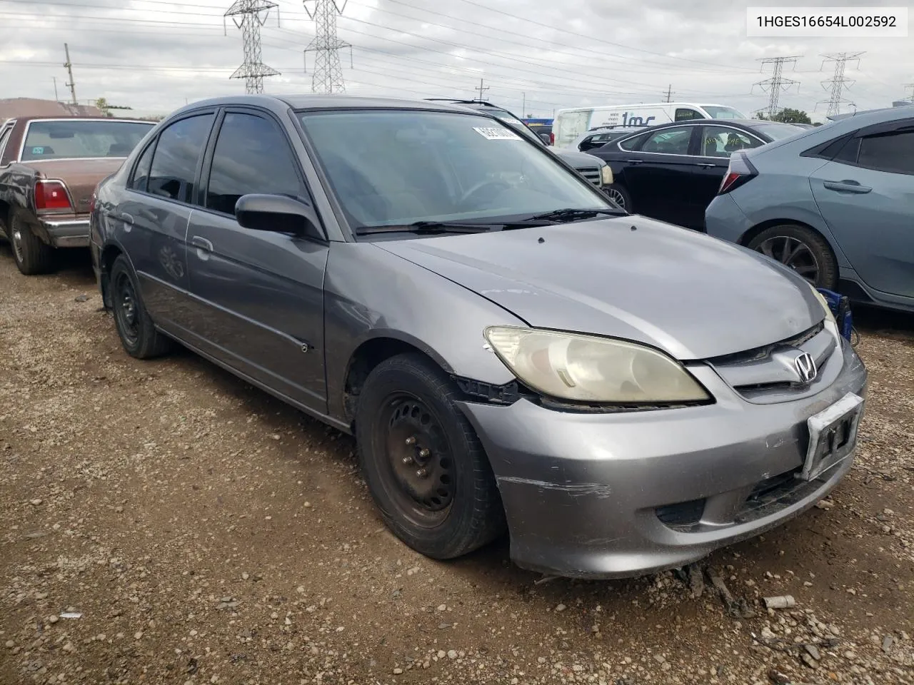 2004 Honda Civic Lx VIN: 1HGES16654L002592 Lot: 69210074