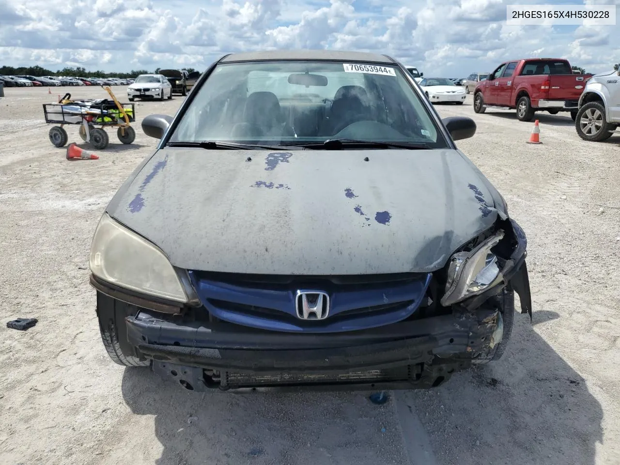 2004 Honda Civic Lx VIN: 2HGES165X4H530228 Lot: 70653944