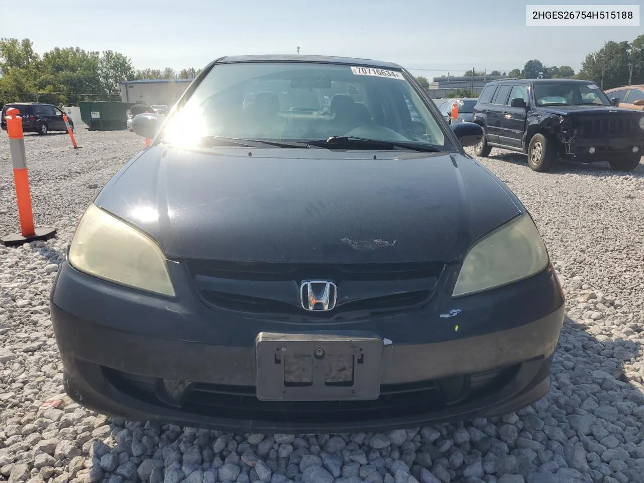 2004 Honda Civic Ex VIN: 2HGES26754H515188 Lot: 70716634