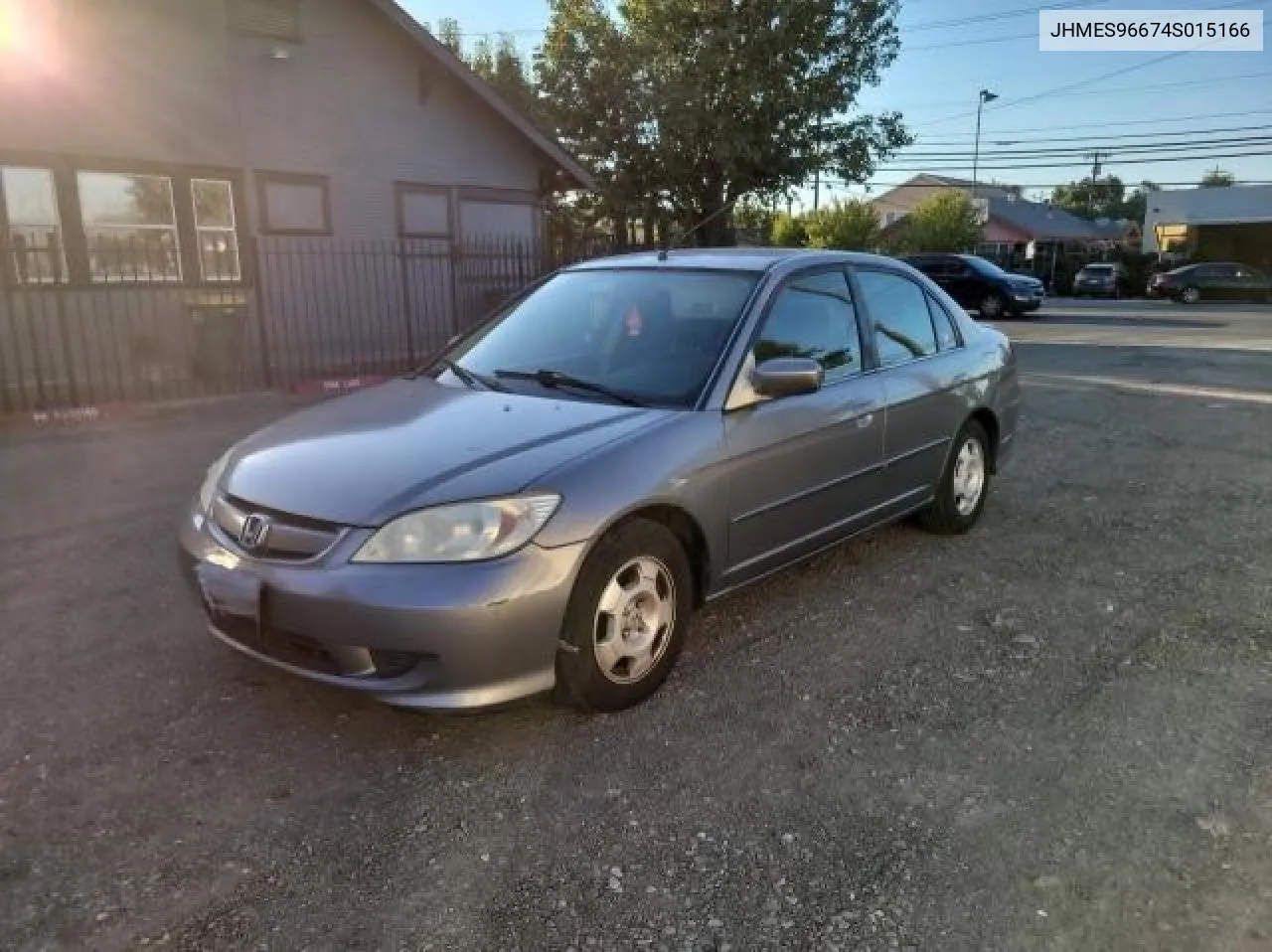 2004 Honda Civic Hybrid VIN: JHMES96674S015166 Lot: 70725634