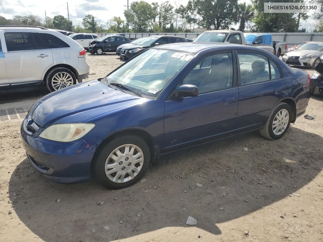 2004 Honda Civic Lx VIN: 1HGES16524L001360 Lot: 70778794