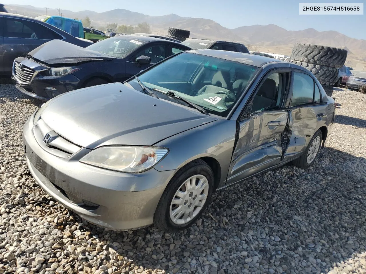 2004 Honda Civic Lx VIN: 2HGES15574H516658 Lot: 71237814