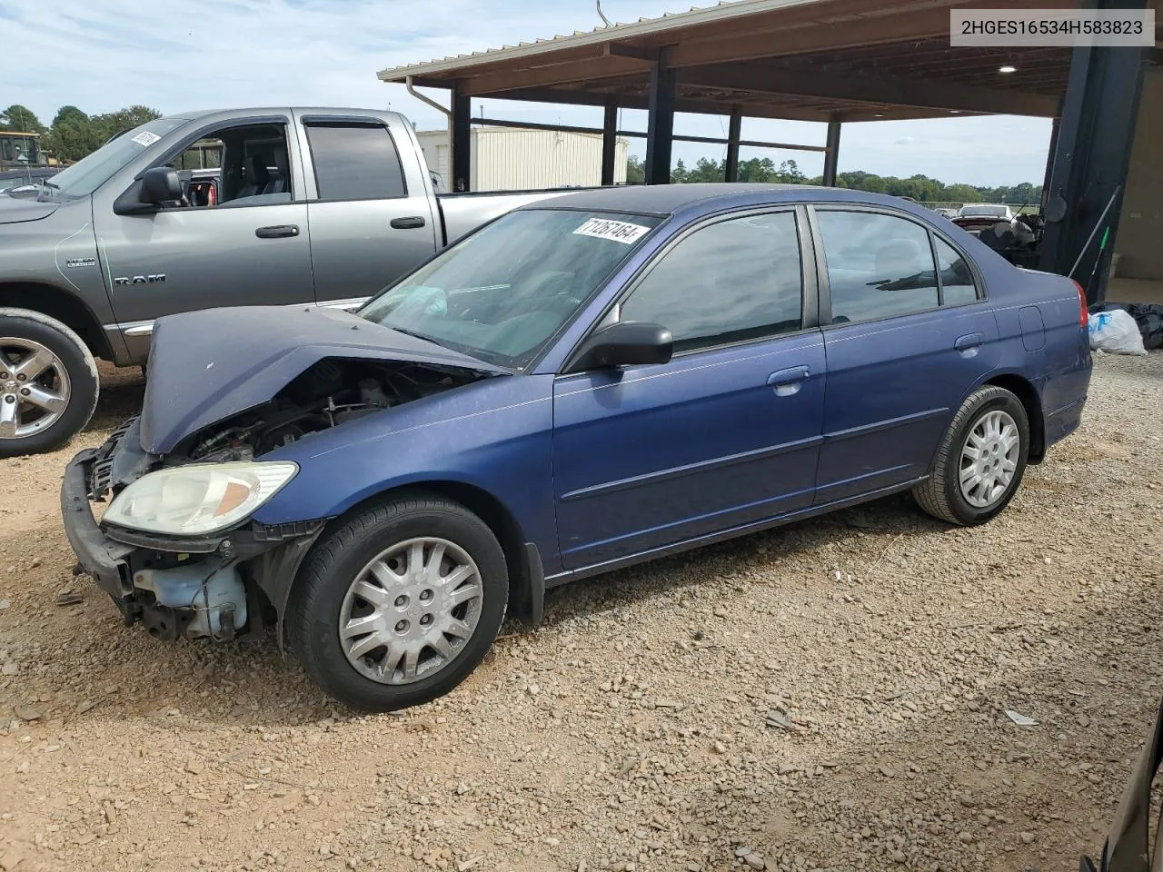 2004 Honda Civic Lx VIN: 2HGES16534H583823 Lot: 71267464