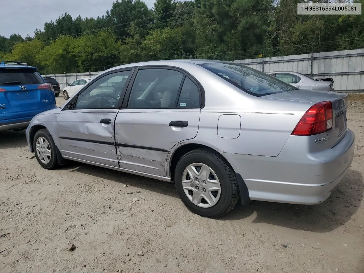 2004 Honda Civic Dx Vp VIN: 1HGES16394L005081 Lot: 71302374