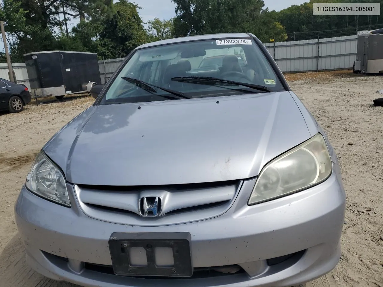 2004 Honda Civic Dx Vp VIN: 1HGES16394L005081 Lot: 71302374