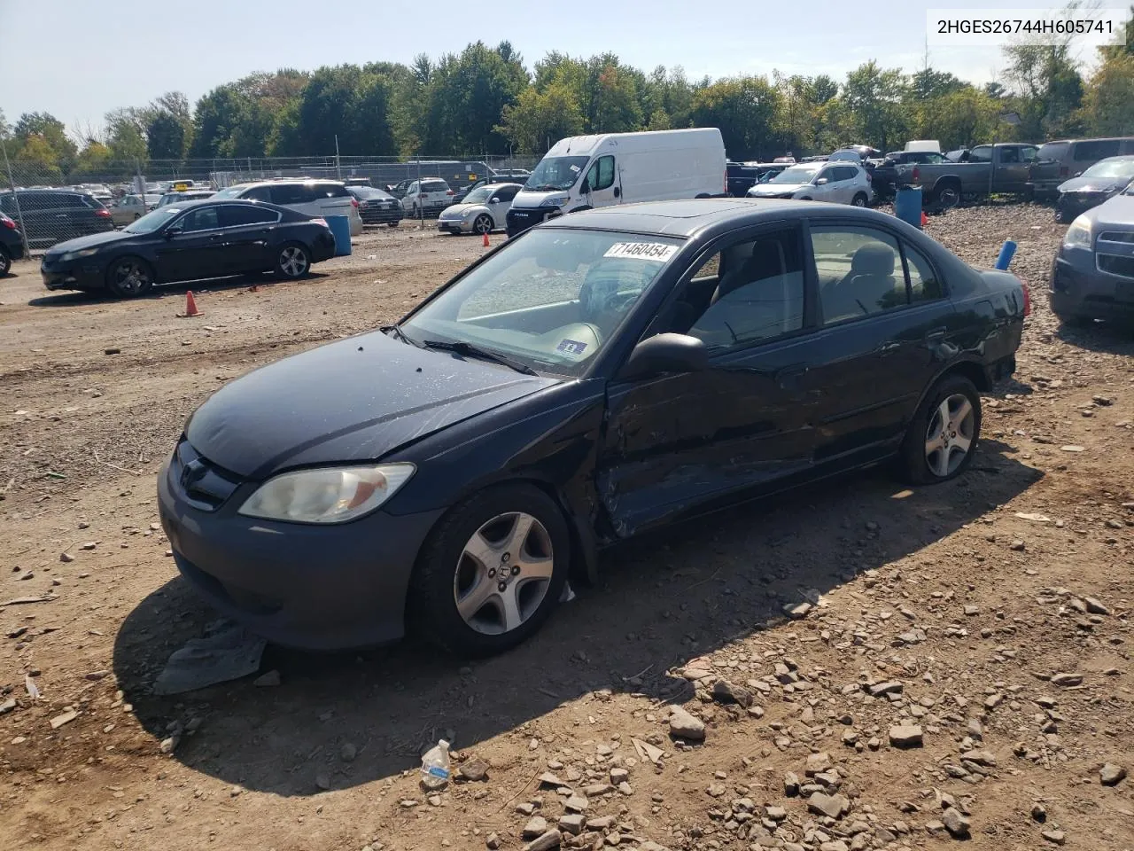 2004 Honda Civic Ex VIN: 2HGES26744H605741 Lot: 71460454