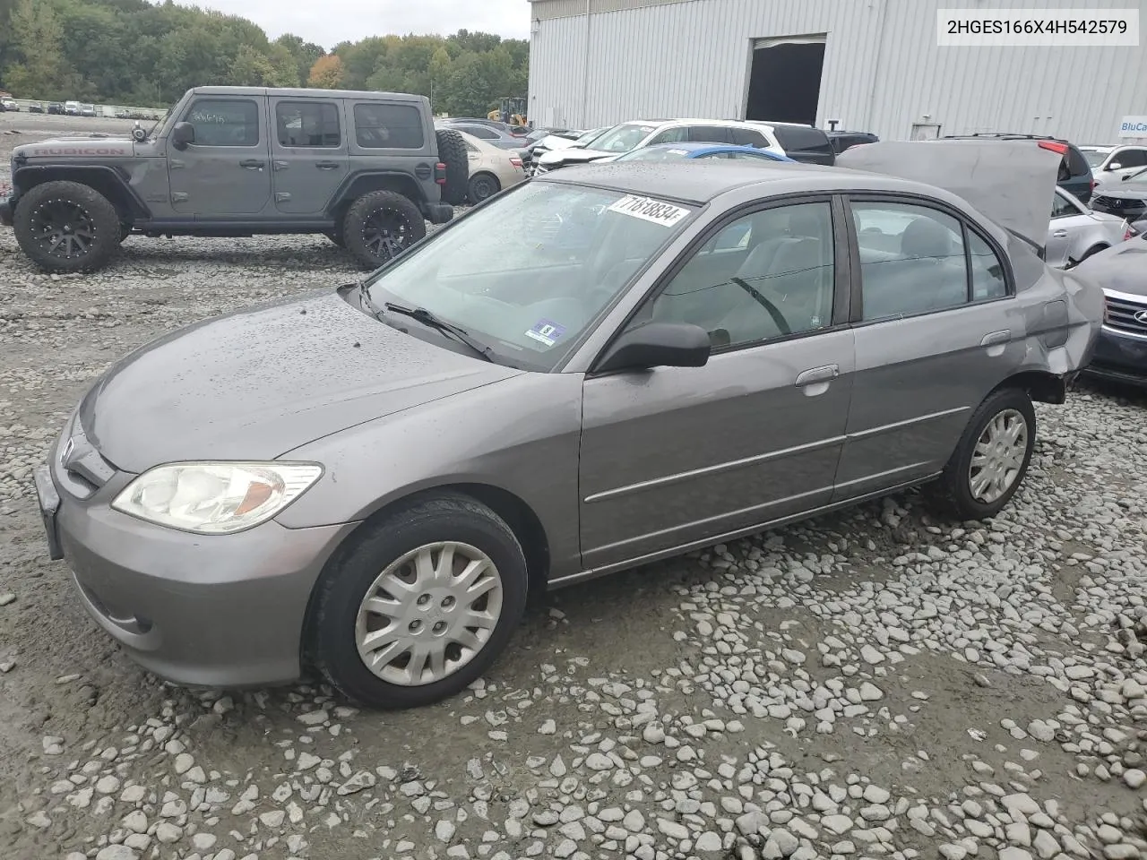 2004 Honda Civic Lx VIN: 2HGES166X4H542579 Lot: 71818834