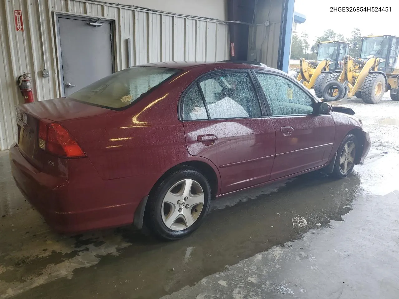 2004 Honda Civic Ex VIN: 2HGES26854H524451 Lot: 71924584