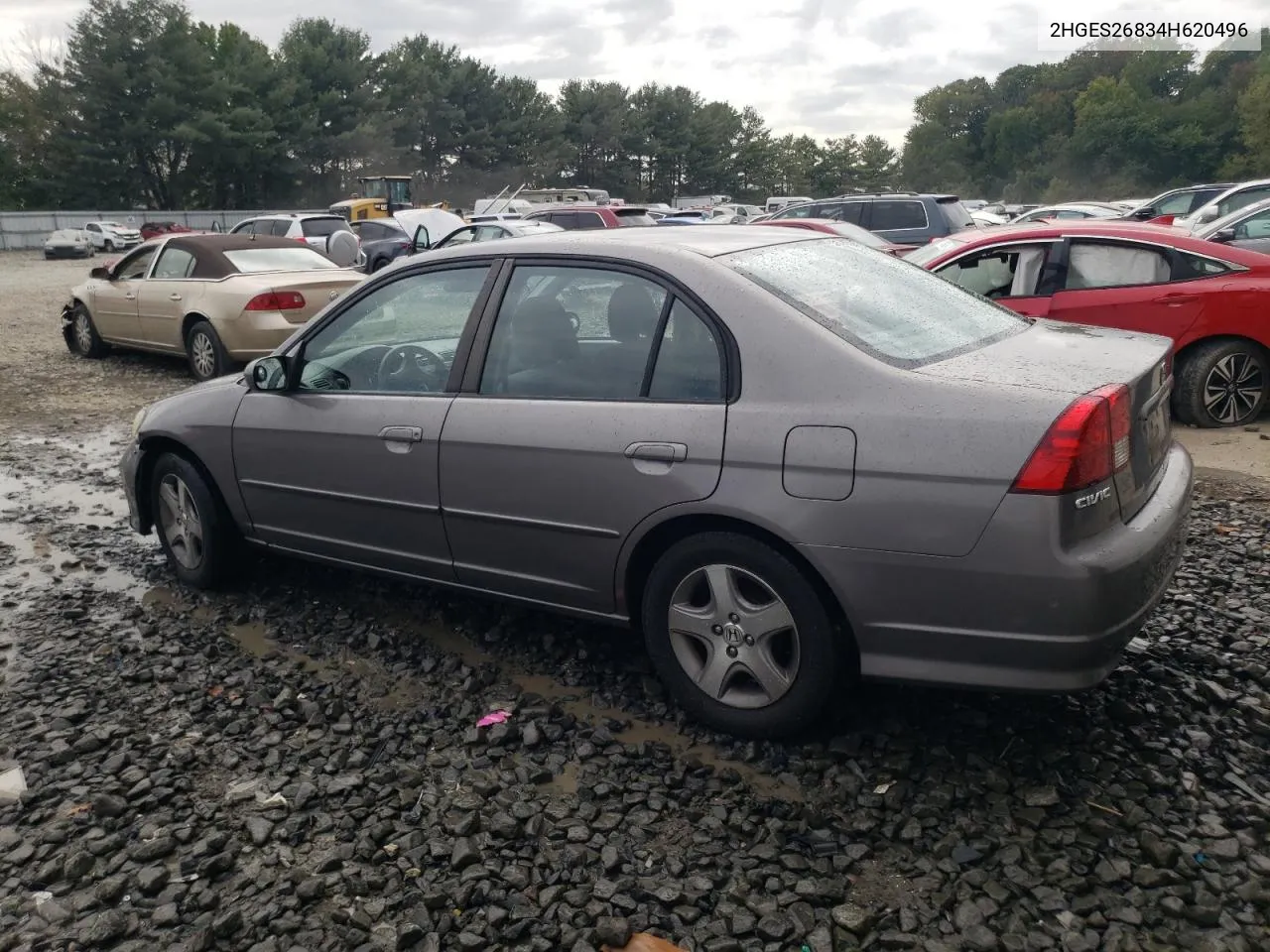 2004 Honda Civic Ex VIN: 2HGES26834H620496 Lot: 72145294