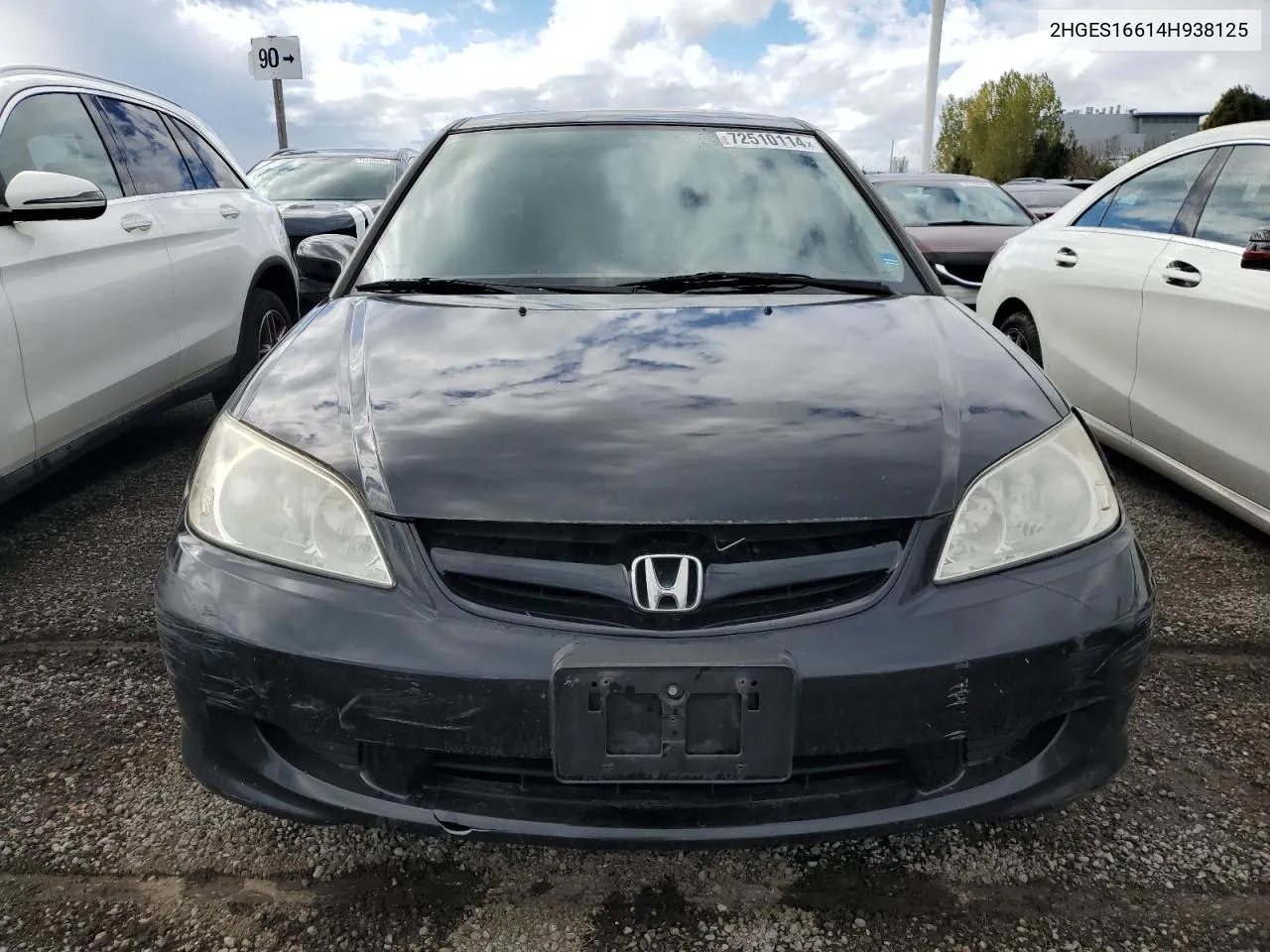 2004 Honda Civic Lx VIN: 2HGES16614H938125 Lot: 72510114