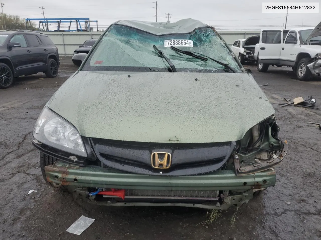 2004 Honda Civic Lx VIN: 2HGES16584H612832 Lot: 72888654