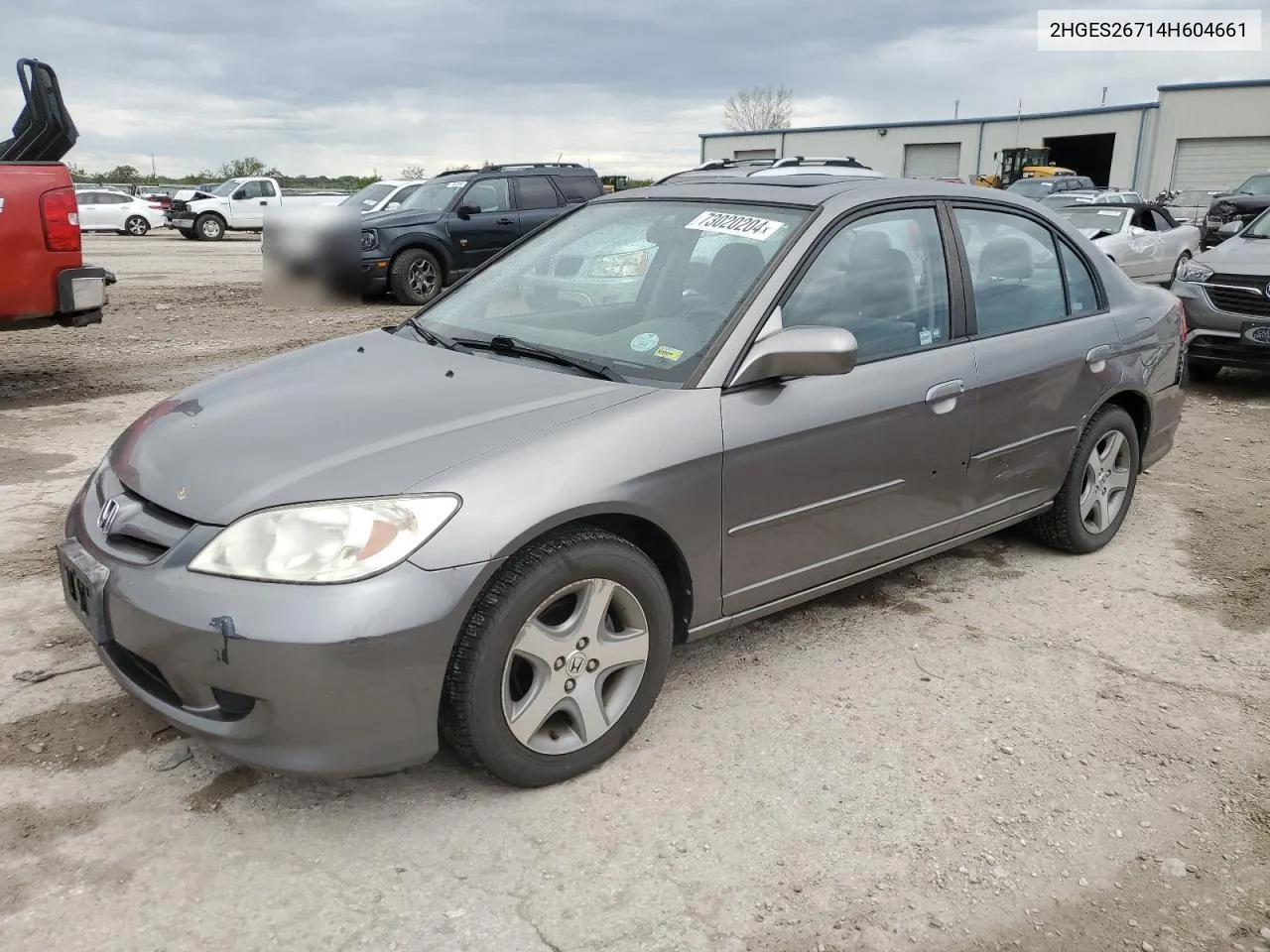 2004 Honda Civic Ex VIN: 2HGES26714H604661 Lot: 73020204