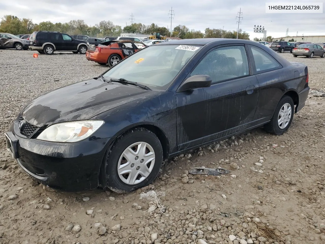 2004 Honda Civic Dx Vp VIN: 1HGEM22124L065739 Lot: 73195774