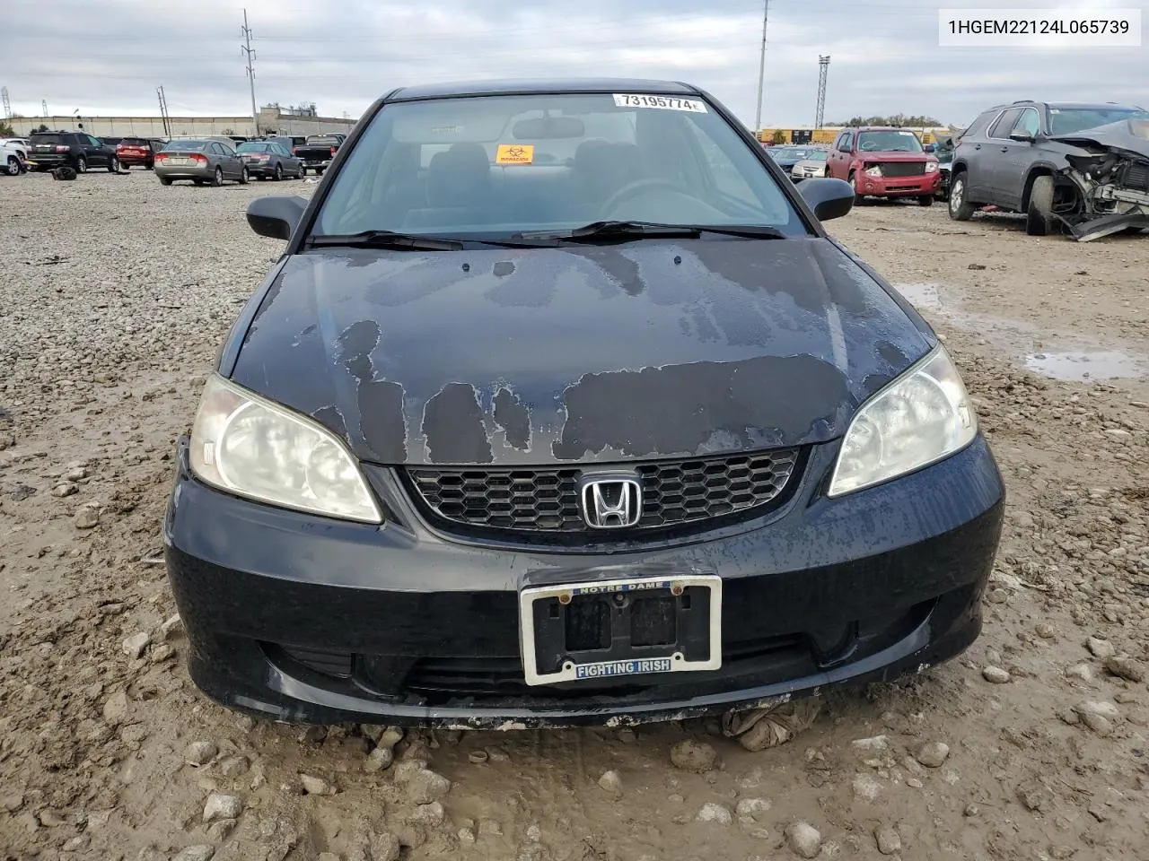 2004 Honda Civic Dx Vp VIN: 1HGEM22124L065739 Lot: 73195774