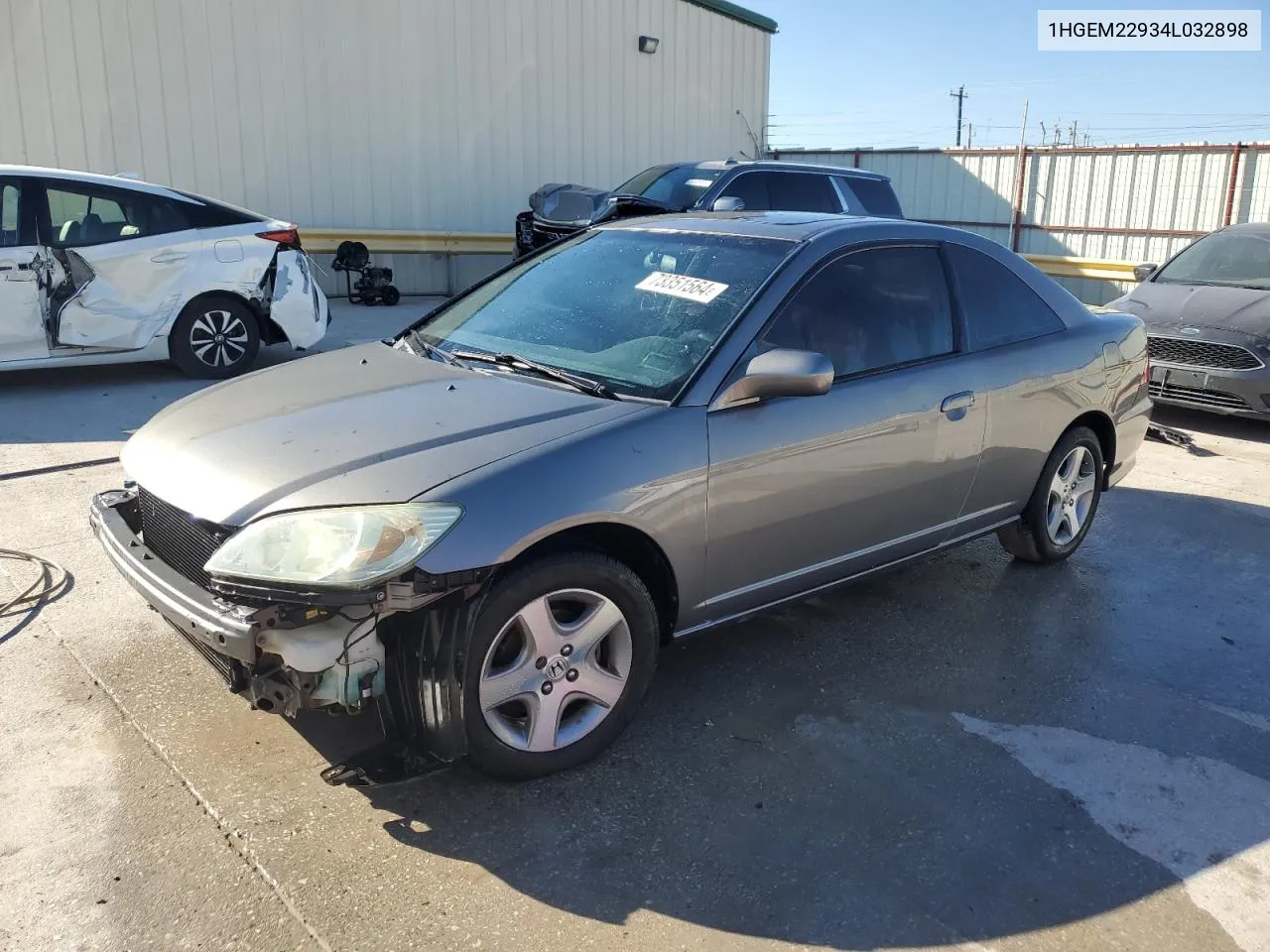 2004 Honda Civic Ex VIN: 1HGEM22934L032898 Lot: 73351564