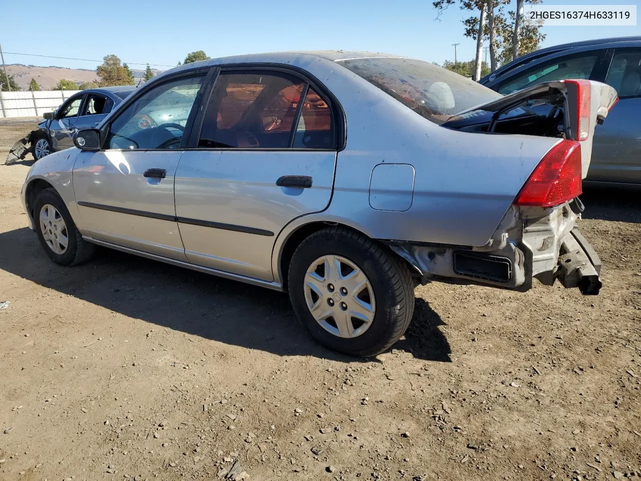 2004 Honda Civic Dx Vp VIN: 2HGES16374H633119 Lot: 73407234