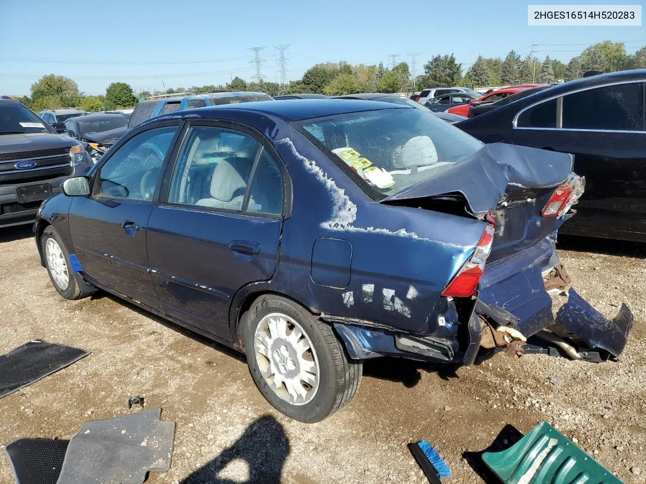 2004 Honda Civic Lx VIN: 2HGES16514H520283 Lot: 73579554