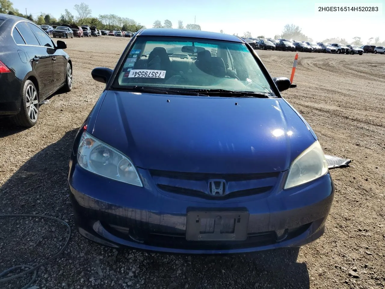 2004 Honda Civic Lx VIN: 2HGES16514H520283 Lot: 73579554