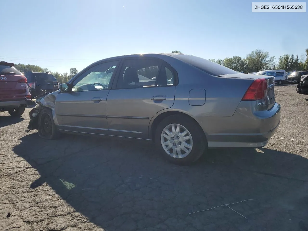 2004 Honda Civic Lx VIN: 2HGES16564H565638 Lot: 73765754