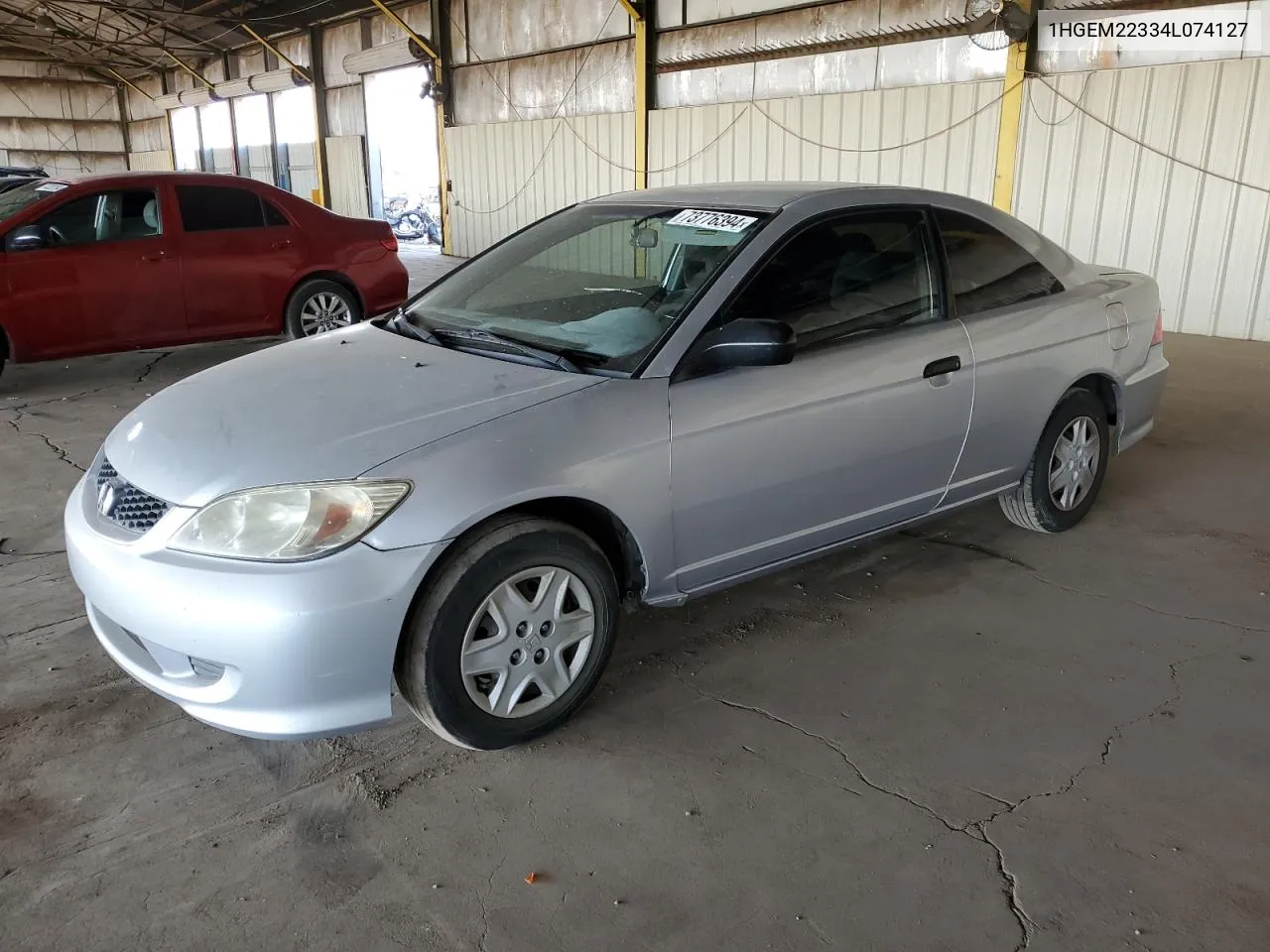 2004 Honda Civic Dx Vp VIN: 1HGEM22334L074127 Lot: 73776394