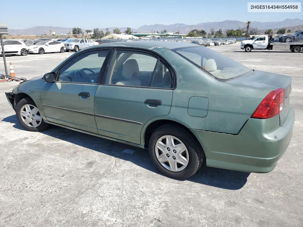 2004 Honda Civic Dx VIN: 2HGES16434H554958 Lot: 74014564