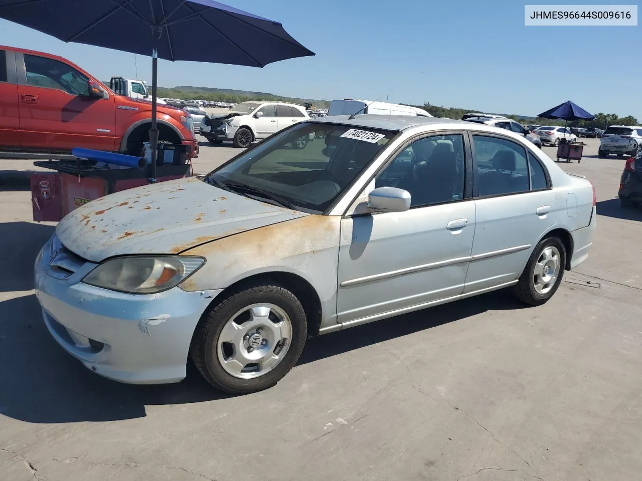 2004 Honda Civic Hybrid VIN: JHMES96644S009616 Lot: 74021724