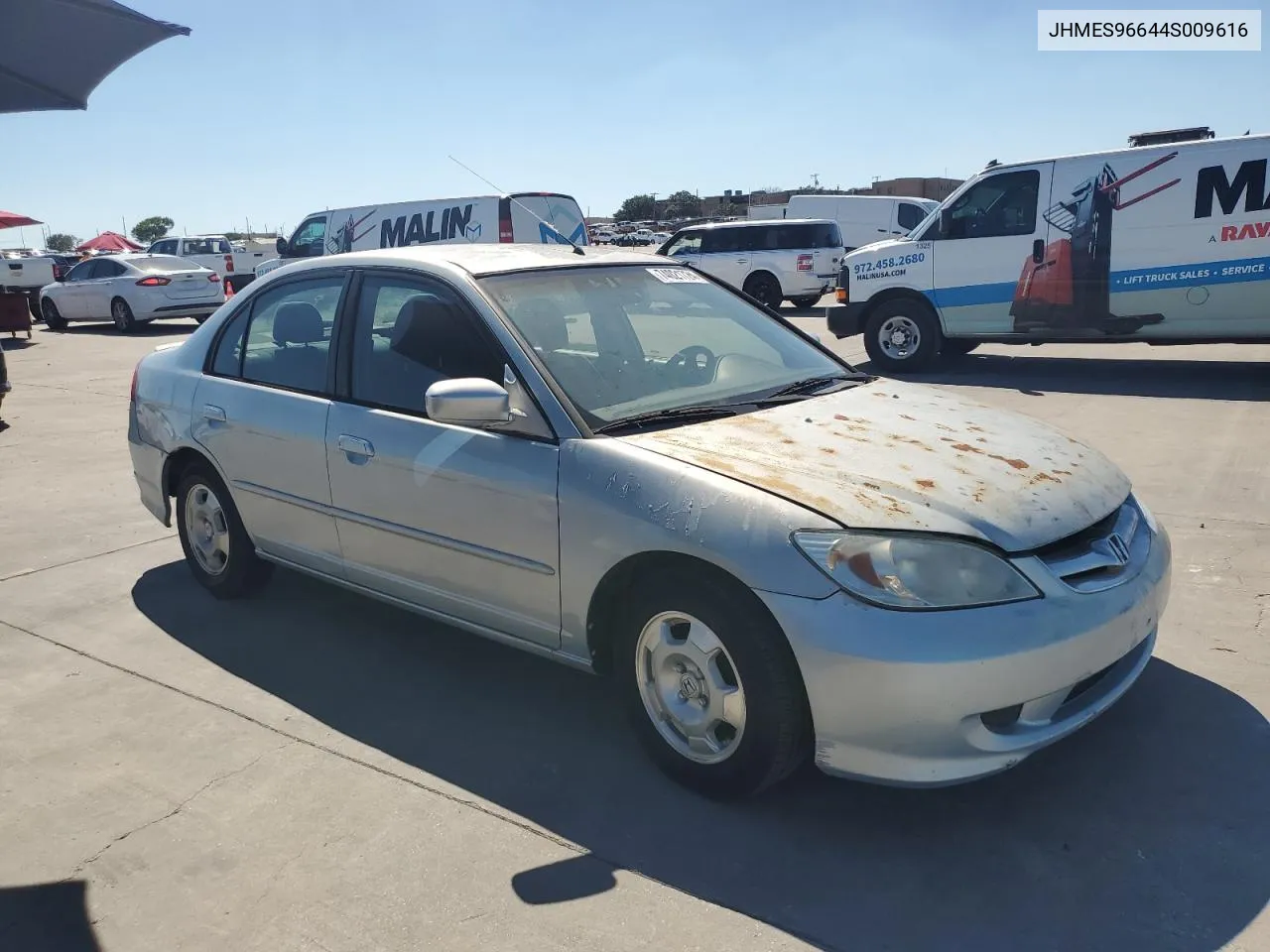 2004 Honda Civic Hybrid VIN: JHMES96644S009616 Lot: 74021724